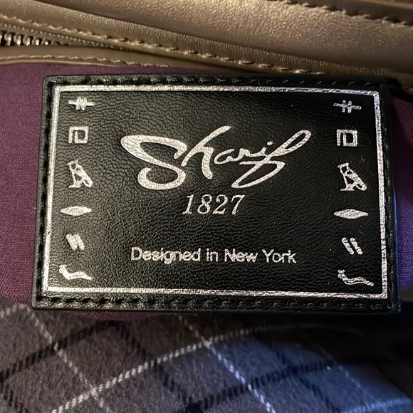 Sharif, Genuine Leather, Pewter Color Crossbody, East/West, 11 L X 7 H X 4 W - Picture 6 of 6